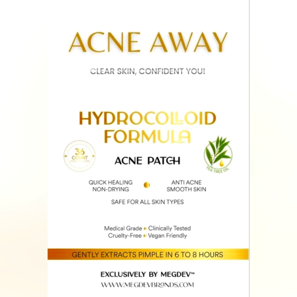Acne Away Acne Patches Travel Size Pouch! 36 patches! For all skin types!